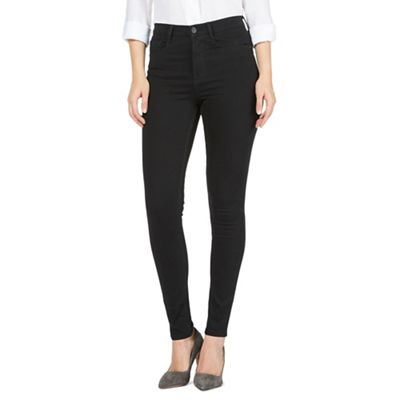 Black 'Sculpt and Lift' high-waisted skinny jeans